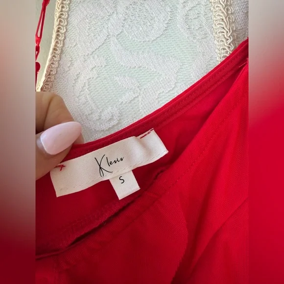 Red Ruffled Dress - Picture 6 of 7